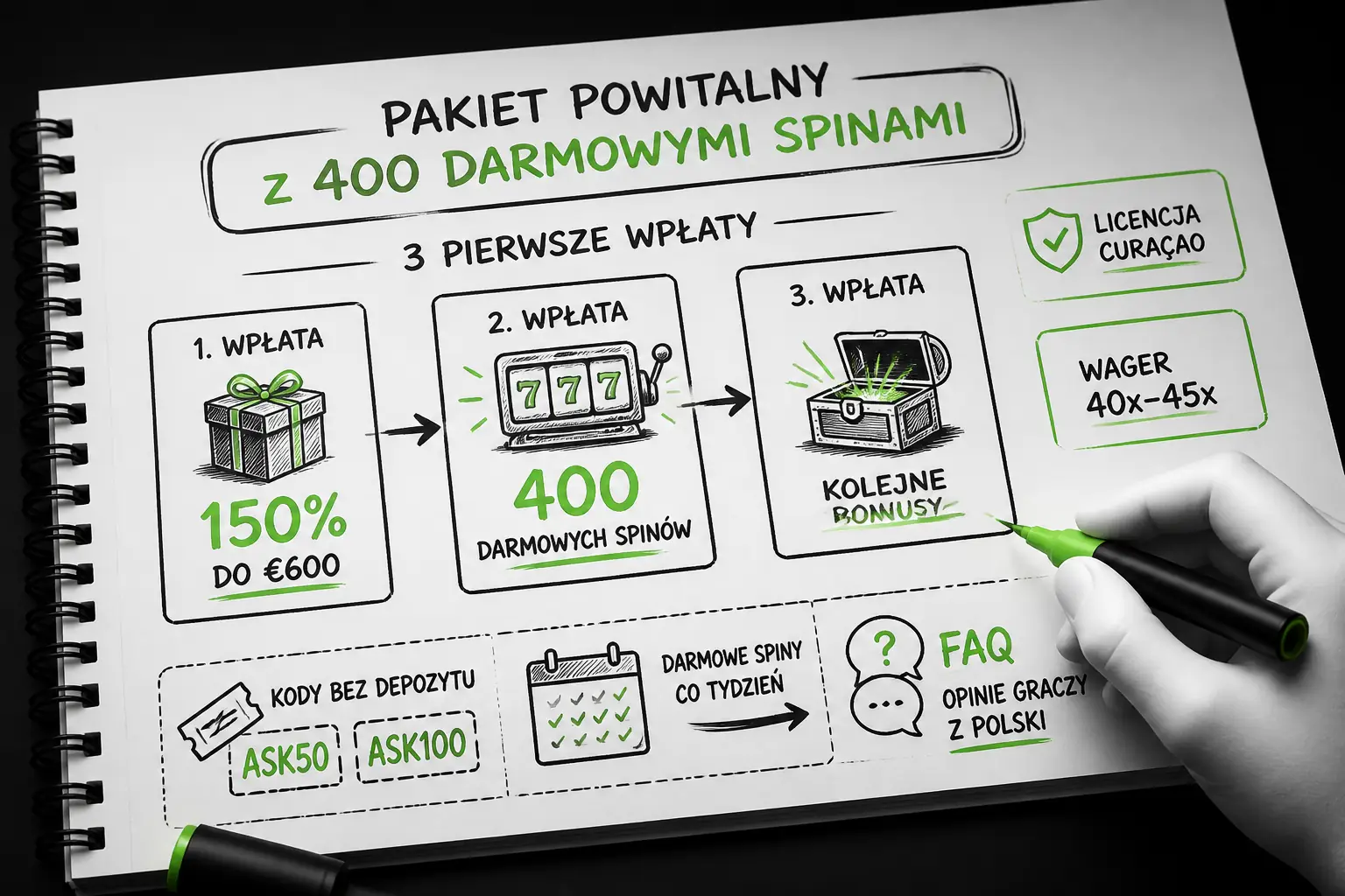 Irwin Casino Darmowe Spiny – Bez Depozytu i Pakiet Powitalny